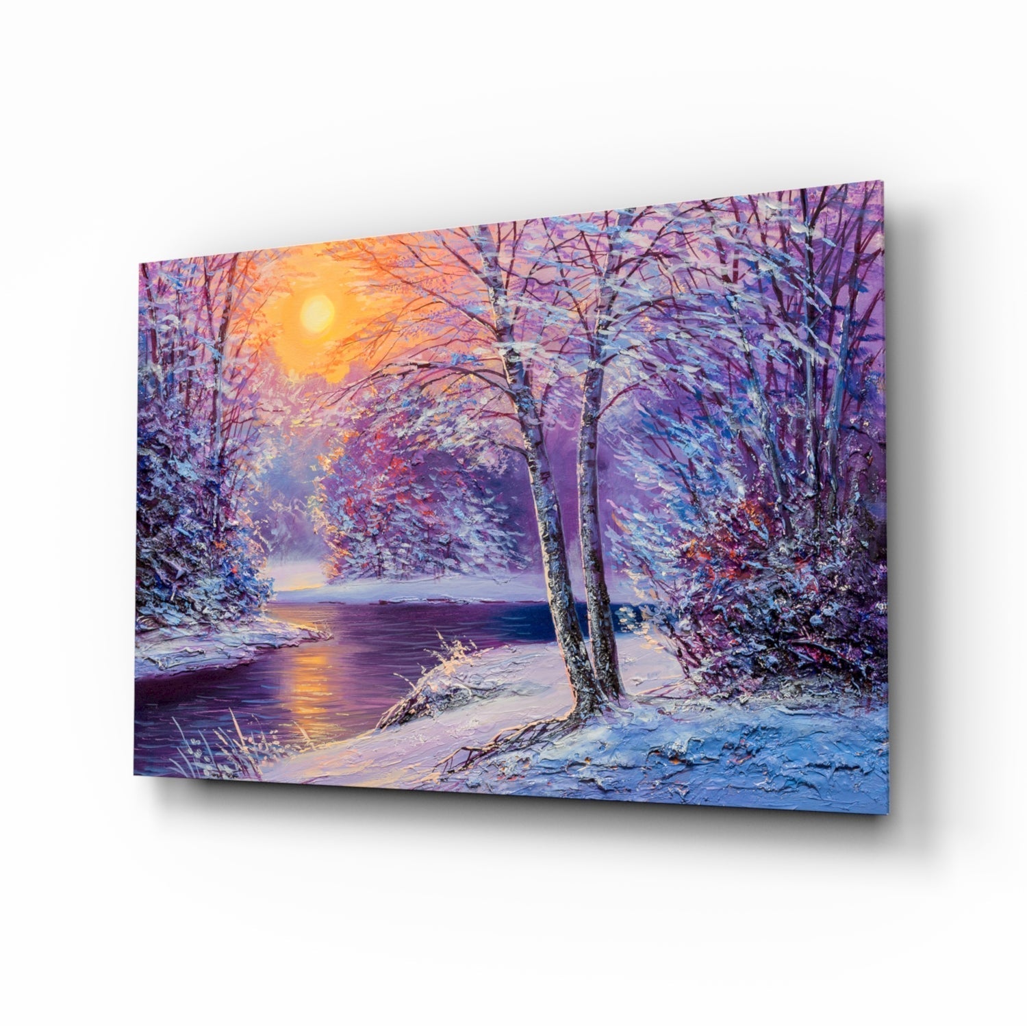 Glass Wall Art on a Winter's Day