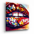 Lips Glass Wall Art  || Designers Collection