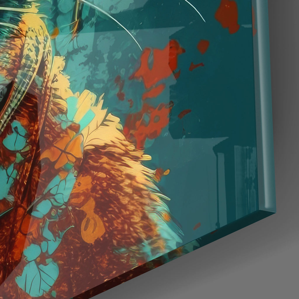 Intellectual Cat Glass Wall Art  || Designers Collection