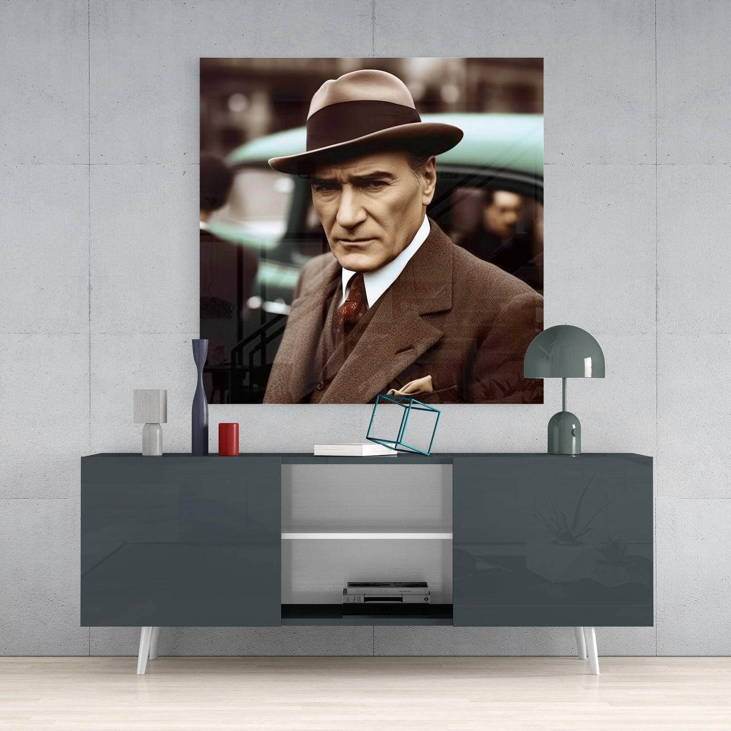 Ataturk Glass Wall Art