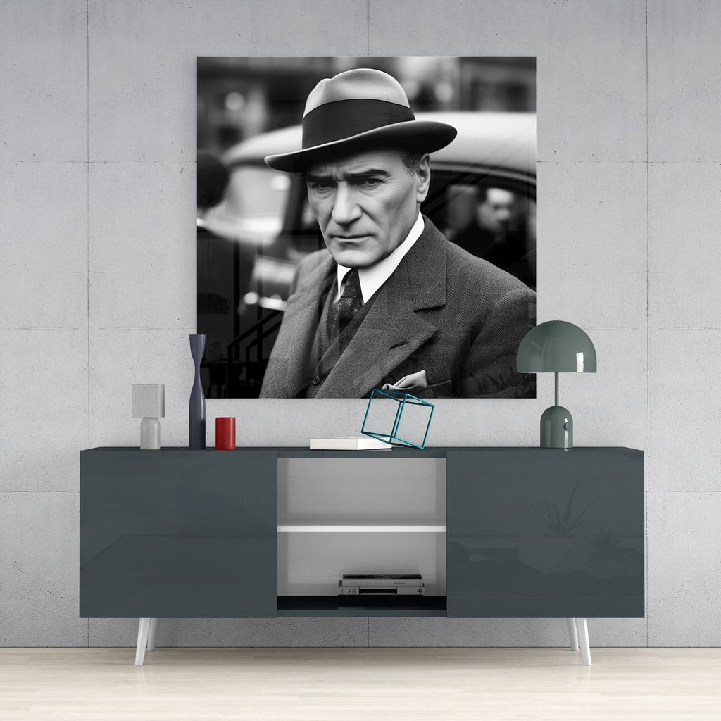 Ataturk Glass Wall Art