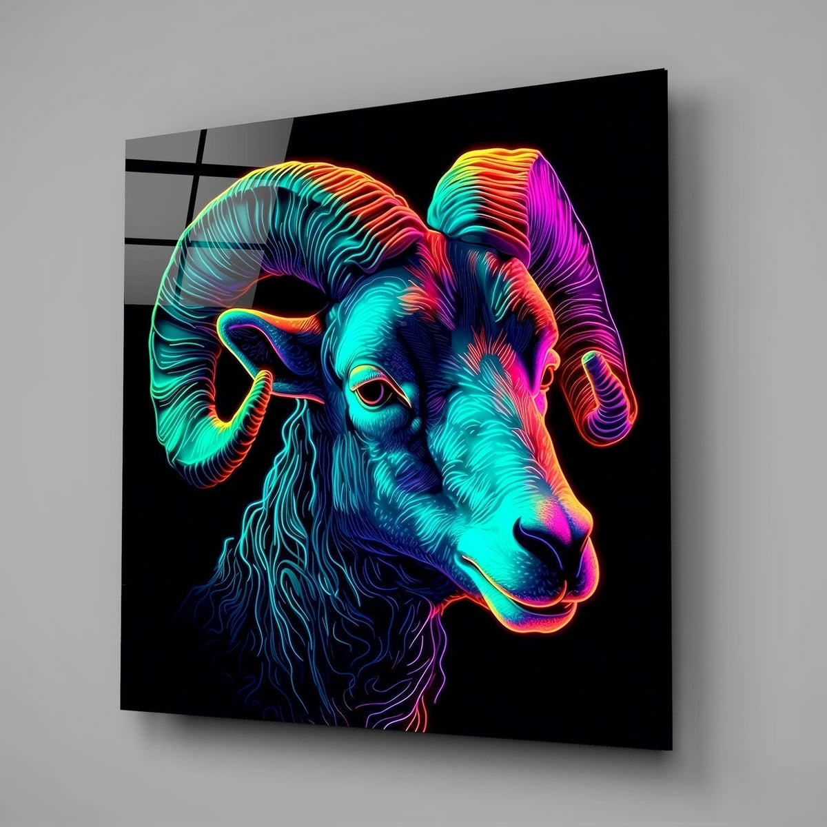 Ram Glass Wall Art