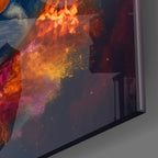 Color Explosions On Earth Glass Wall Art|| Designer's Collection