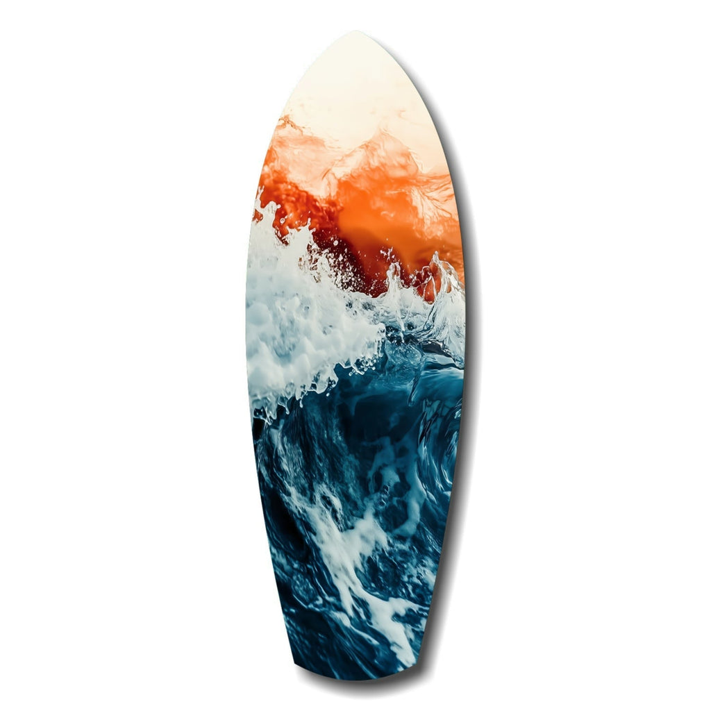Colors of the Sunset in the Ocean Glass Wall Art