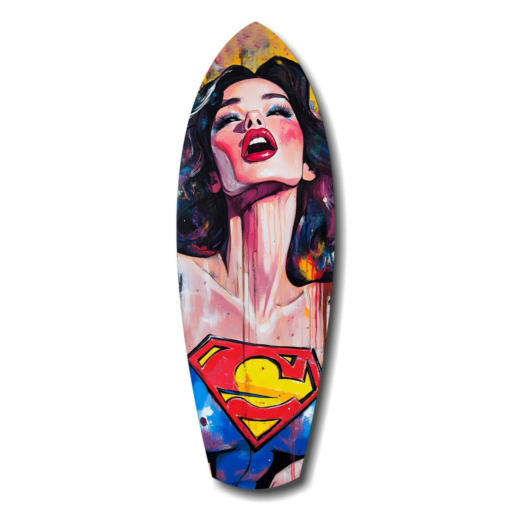 Supergirl Glass Wall Art