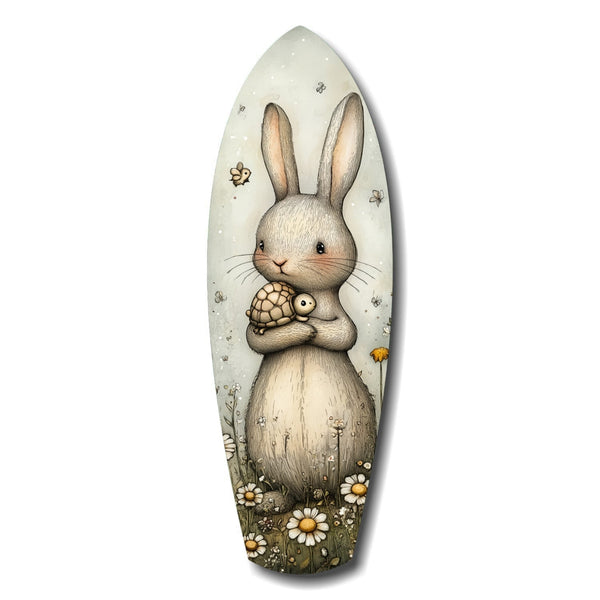 Cute Rabbit Glass Wall Art