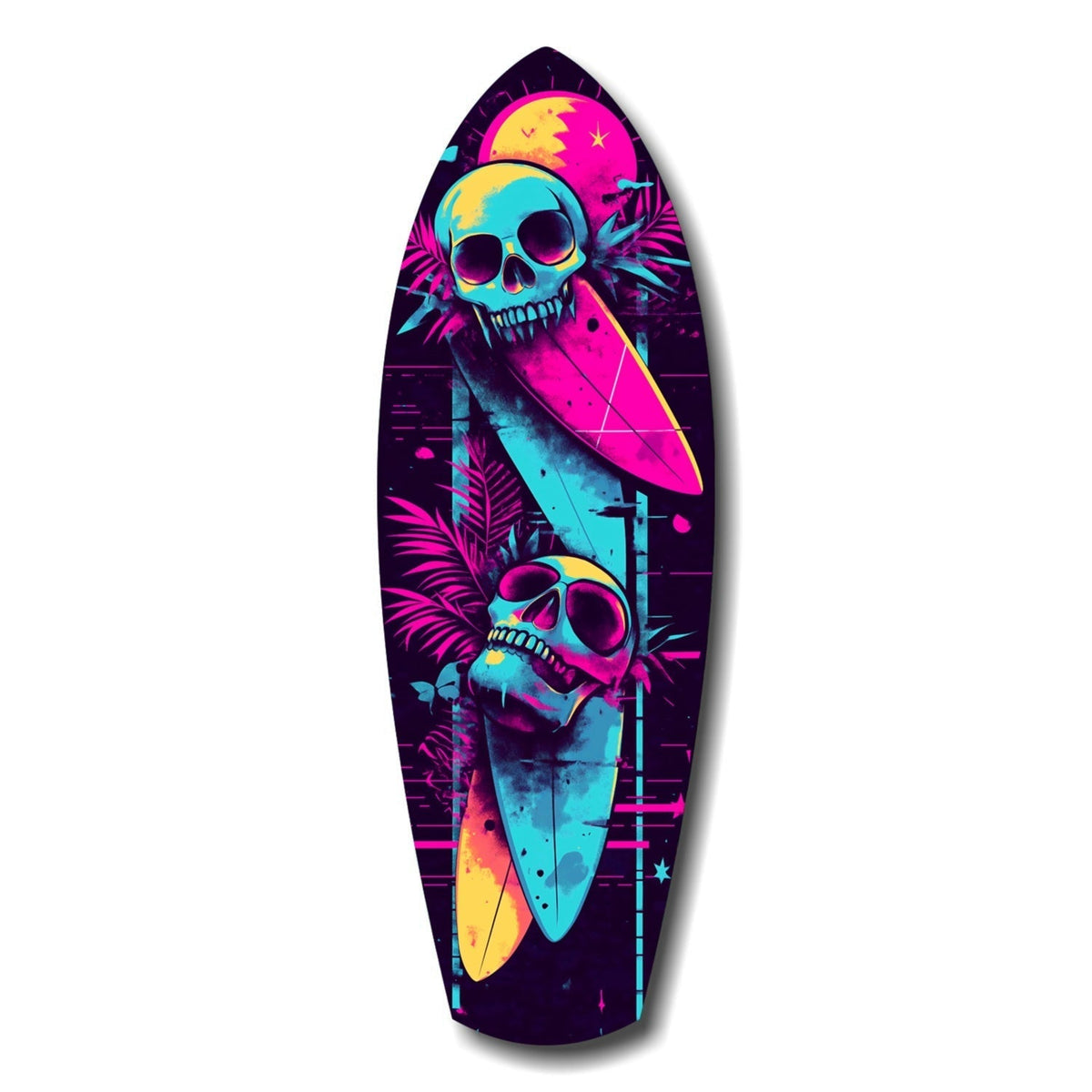 Addicted to Surfing Glass Wall Art