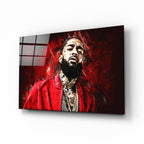 Nipsey Hussle Glass Wall Art