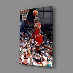 Michael Jordan Glass Wall Art