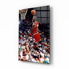 Michael Jordan Glass Wall Art