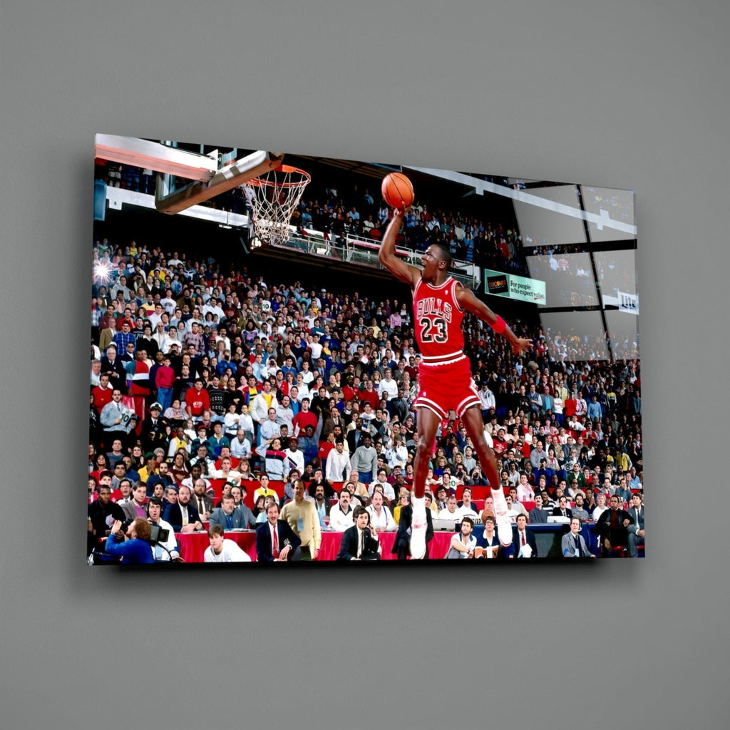 Michael Jordan Glass Wall Art