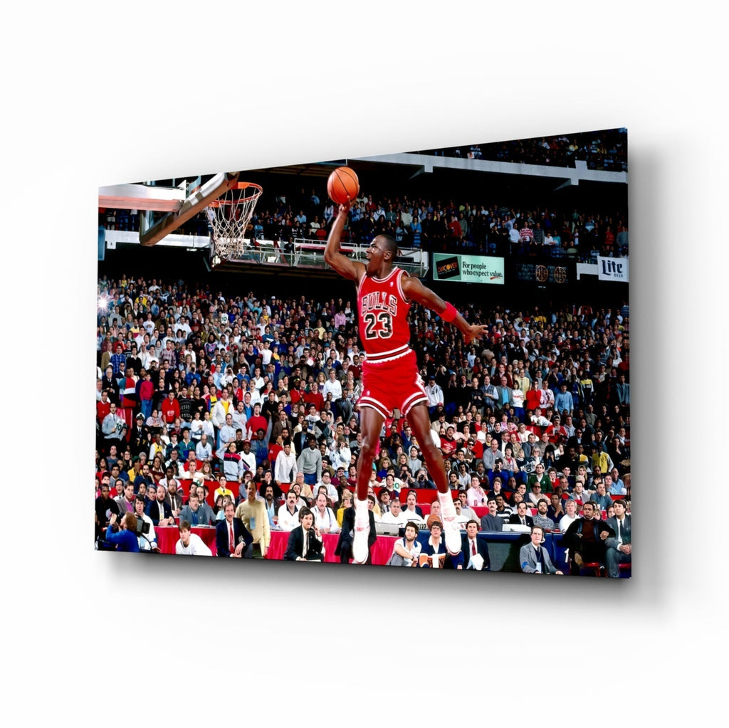 Michael Jordan Glass Wall Art