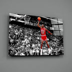 Michael Jordan Glass Wall Art
