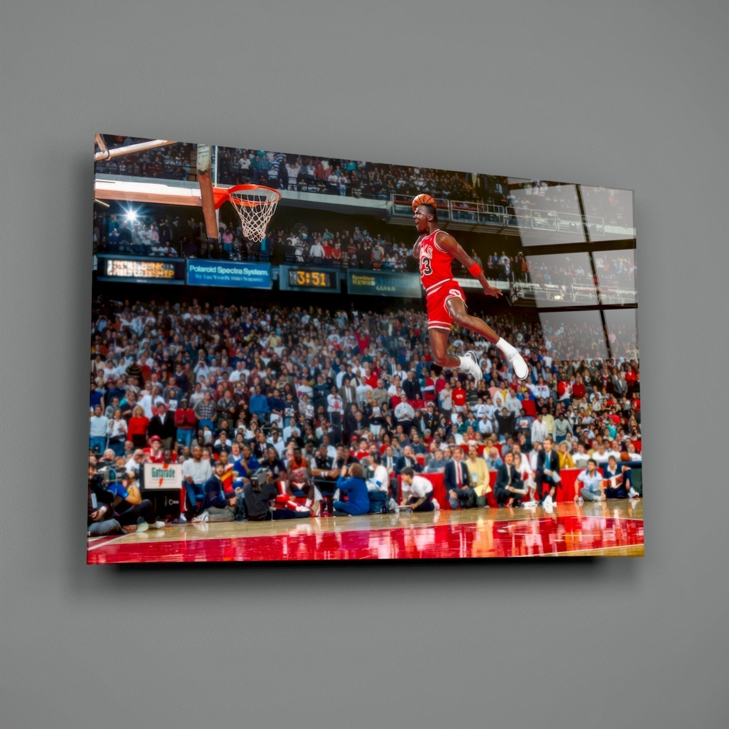 Michael Jordan Glass Wall Art