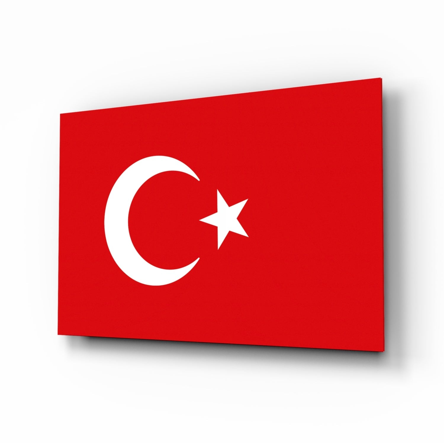 Turkish Flag Glass Wall Art
