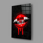 No Pain No Gain Glass Wall Art