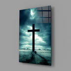 Cross Glass Wall Art