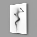 Woman Shadow Glass Wall Art