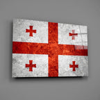 Flag of Georgia Glass Wall Art