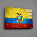 Flag of Ecuador Glass Wall Art